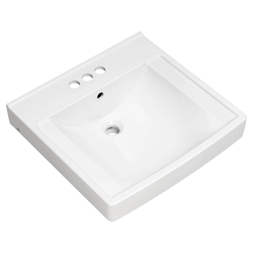 Decorum 21'' White Ceramic Wall-Mount Bathroom Sink