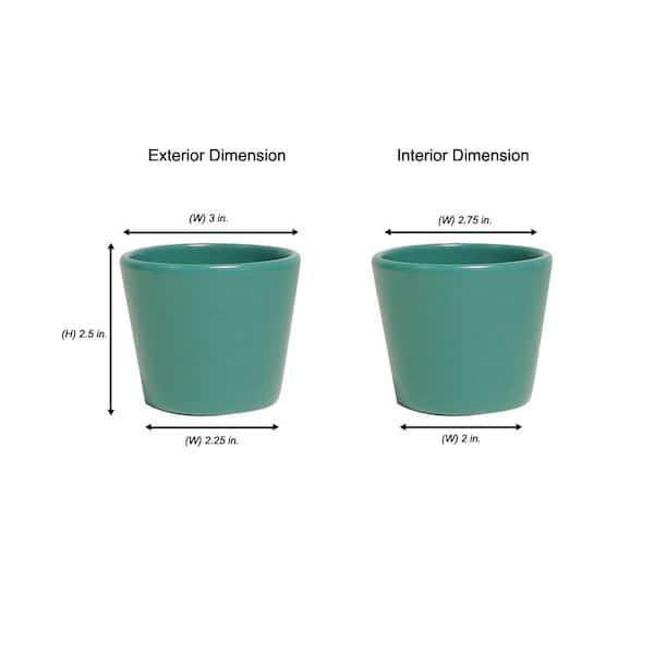 3 in. Ivorie Small White Ceramic Planter (3 in. D x 2.6 in. H)