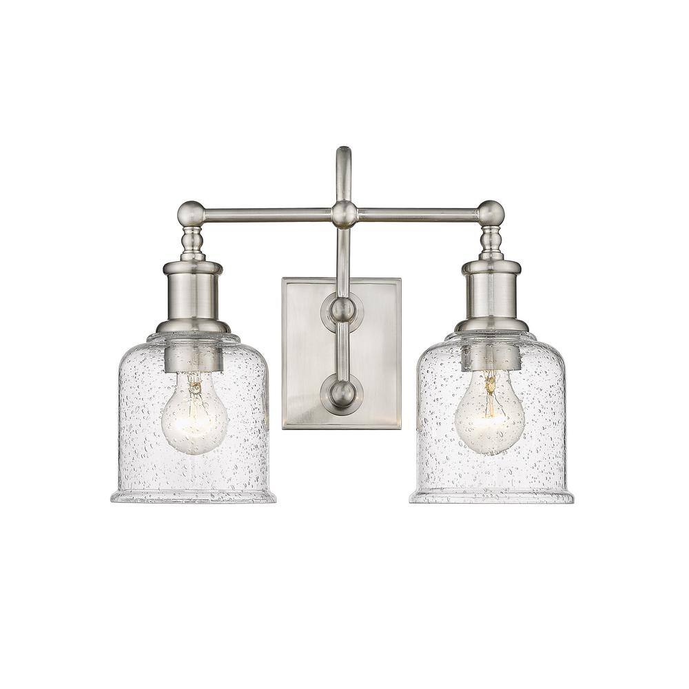 Bryant Vintage Industrial 2-Light Wall Sconce in Matte Black