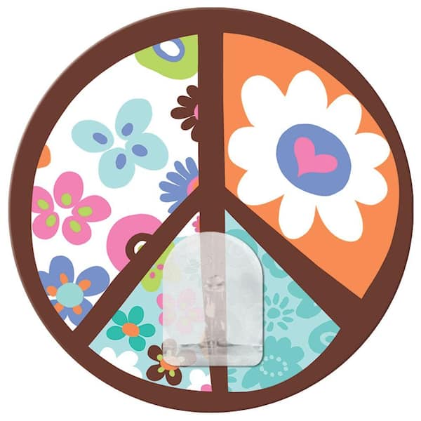 RoomMates 2.875 in. Peace Sign Magic Hook Wall Graphic