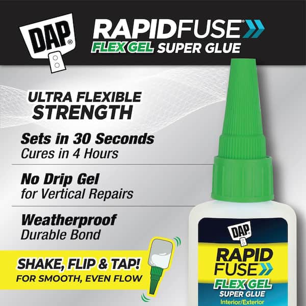 Rapid Fuse 0.7 oz. Clear Flex Gel Super Glue Adhesive