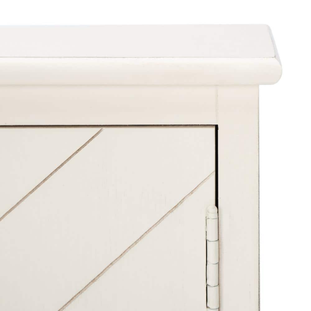 Peyton Contemporary White Wood 2-Door Storage Cabinet