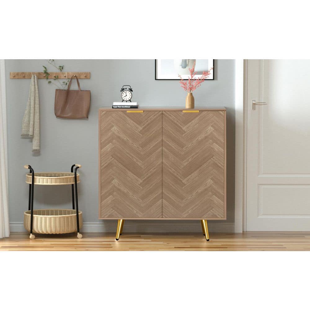 Buy Natural Oak Accent Storage FreeStanding with 2Doors