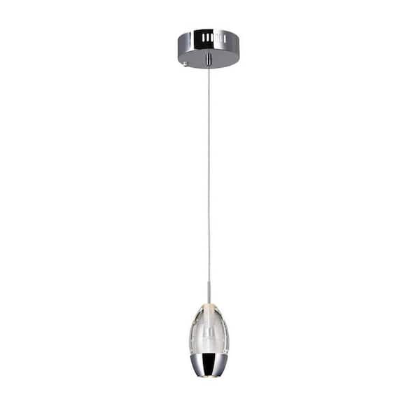 CWI Lighting Perrier 1 Light Down Mini Pendant With Chrome Finish