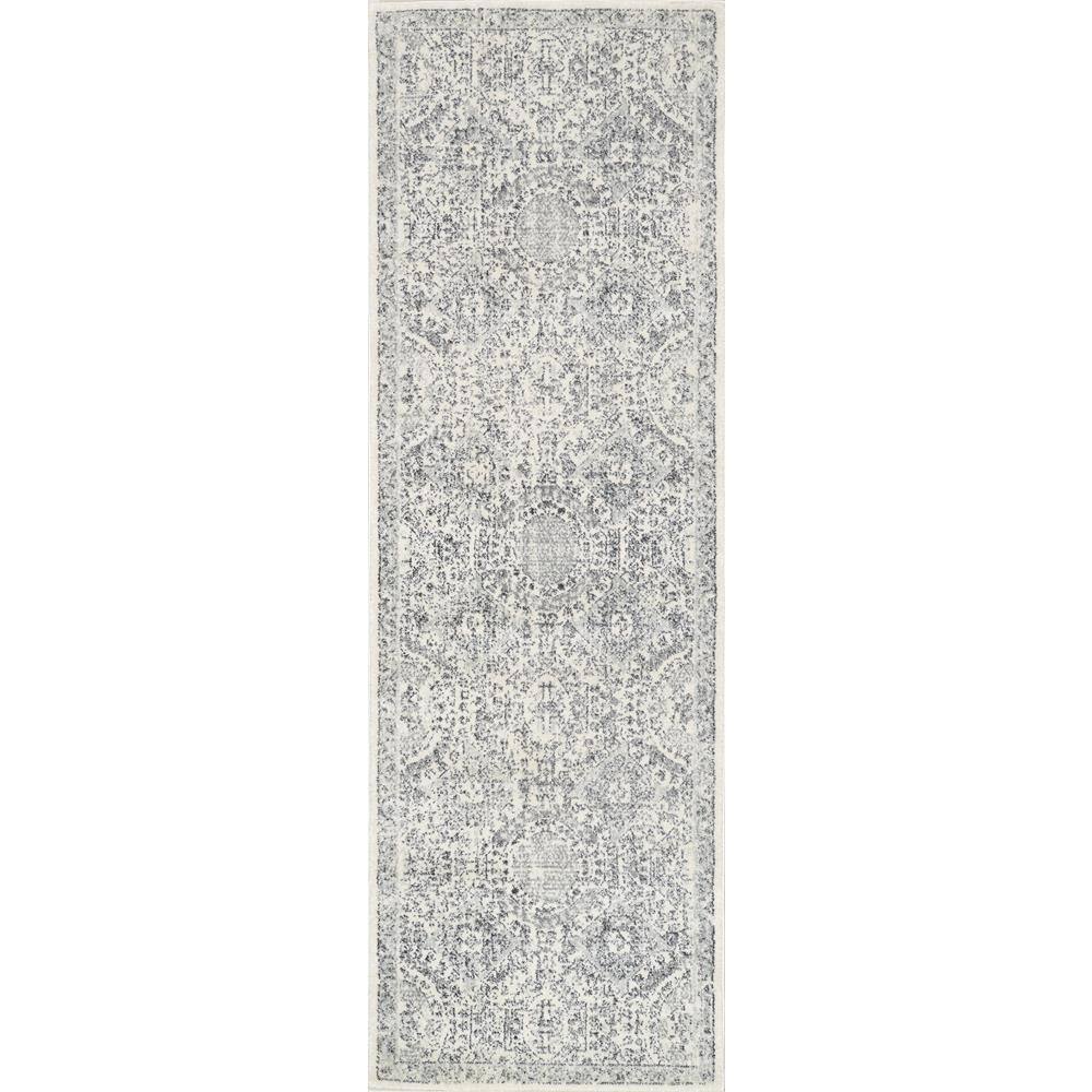 nuLOOM Minta Modern Persian 2 ft. x 6 ft. Gray Runner Rug RZBD30A-206 ...