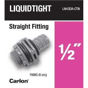 1/2 in. Straight Non-Metallic Liquid Tight PVC Fitting (1-Piece)