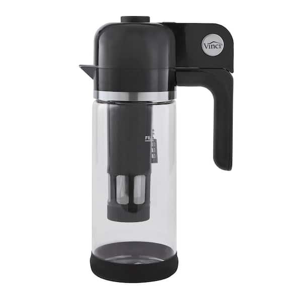 Vinci Express Cold Brew Electric Coffee Maker  Cold Brew in 5 Minutes, 4  Brew Strength Settings & Cleaning Cycle, Easy to Use & Clean, Glass Carafe,  1.1 Liter (37 Fl Ounces) 