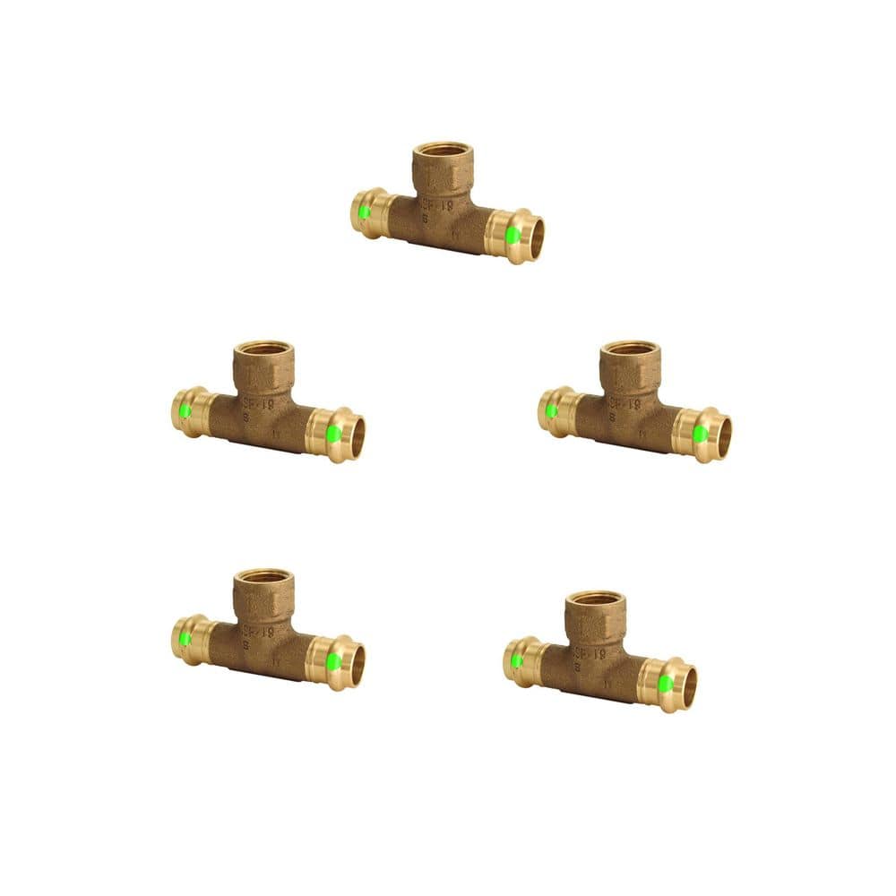 ProPress 1 in. Press x 1 in. Press x 3/4 in. FPT Zero-Lead Bronze Reducing Tee (5-Pack) price history on PriceWatchPro