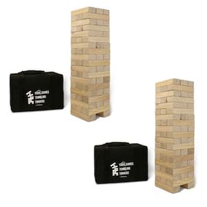 30 in. Wood Stacking Game with Pine Blocks (2-Pack)