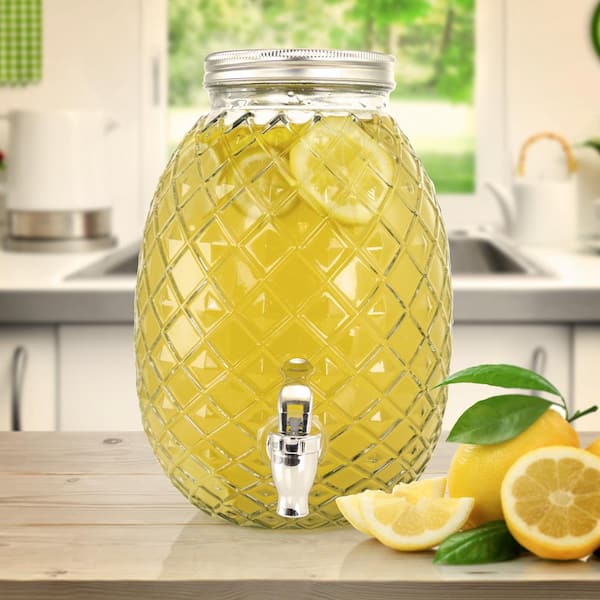 Silver Pineapple Beverage Dispenser - 168 oz