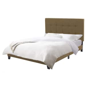 Ellery Clay Queen Fabric Tufted Panel Bed