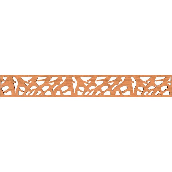 Ekena Millwork Manton Fretwork 0.375 in. D x 46.5 in. W x 6 in. L Cherry Wood Panel Moulding