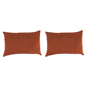 18 in. L x 12 in. W x 4 in. T McHusk Brick Outdoor Lumbar Throw Pillow (2-Pack)