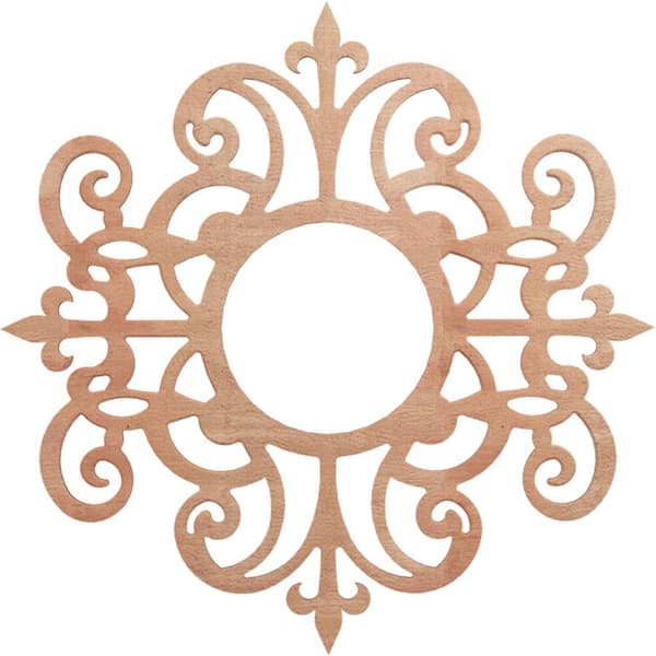 Ekena Millwork 22 in. x 7.125 in. x 0.375 in. Wood Medallion Moulding