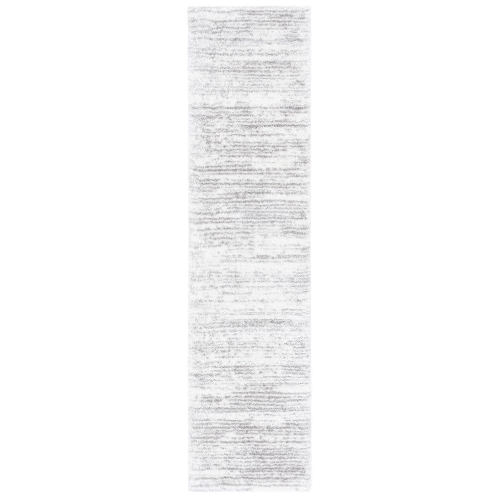 Jasmine Shag 2 ft. x 8 ft. Ivory/Gray Distressed Striped Runner Rug price history on PriceWatchPro