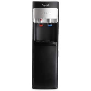 Bottom Load Plastic Hot and Cold-Water Dispenser Beverage Serve ware in Black