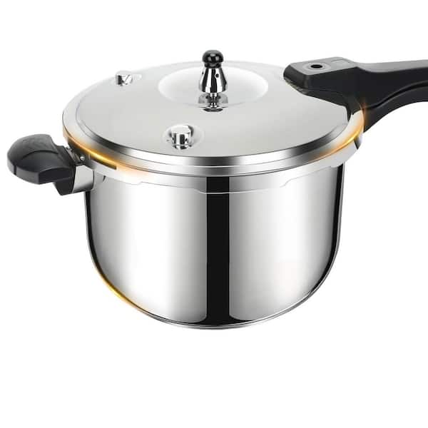8.5 qt. Stainless Steel Pressure Cooker, Thickened Pressure Cooker with Spring Valve Safeguard Devices, Dishwasher-Safe