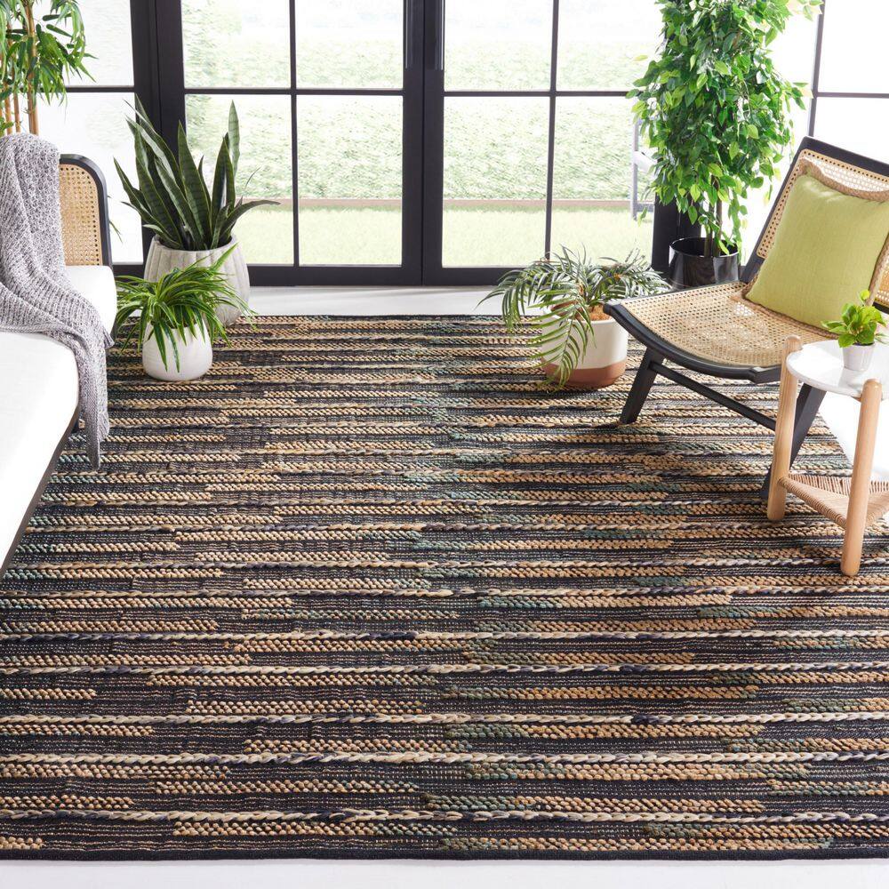 Natural Fiber 6 X 9 Black/Natural Striped Area Rug price history on PriceWatchPro