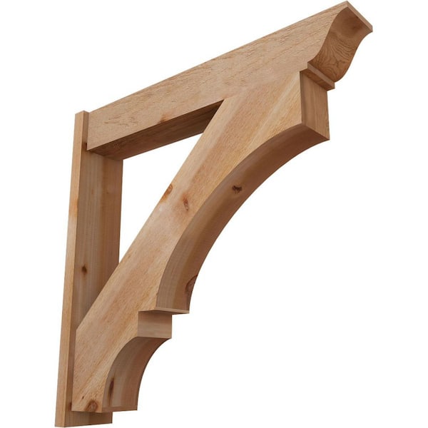 8 in. x 44 in. x 44 in. Western Red Cedar Balboa Traditional Rough Sawn Outlooker