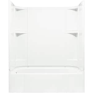 Accord 31-1/4 in. x 60 in. x 73-1/4 in Bath and Shower Kit with Left-Hand Drain in White