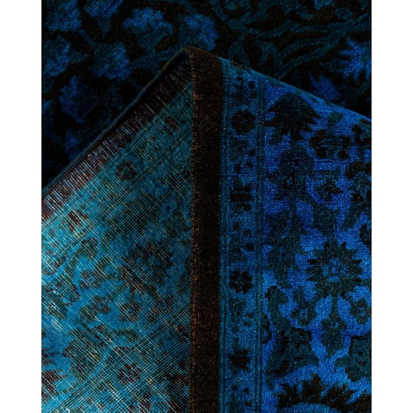 Overdyed Red 3 ft. x 23 ft. Solid Wool Indoor Runner Rug