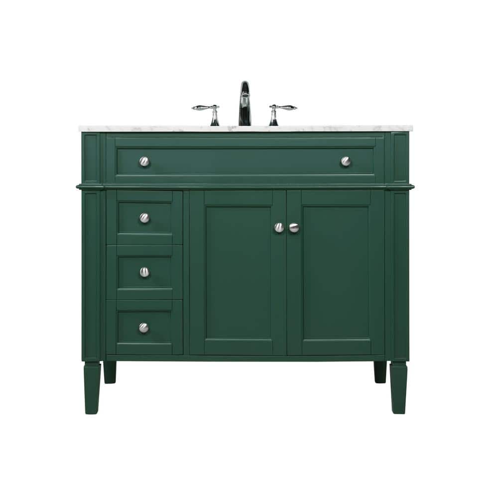 Simply Living 40 in. W x 21.5 in. D x 35 in. H Bath Vanity in Green with Ca
