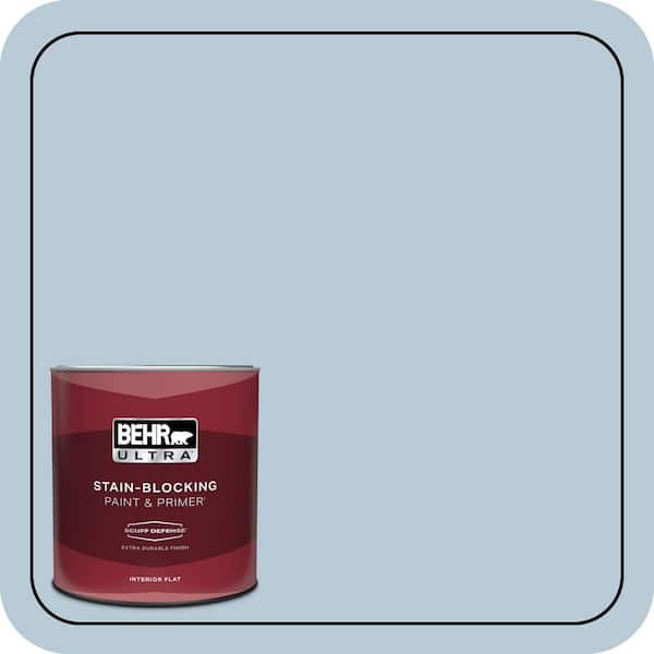 BEHR ULTRA 1 qt. #PPU14-15 Denim Light Extra Durable Flat Interior Paint & Primer