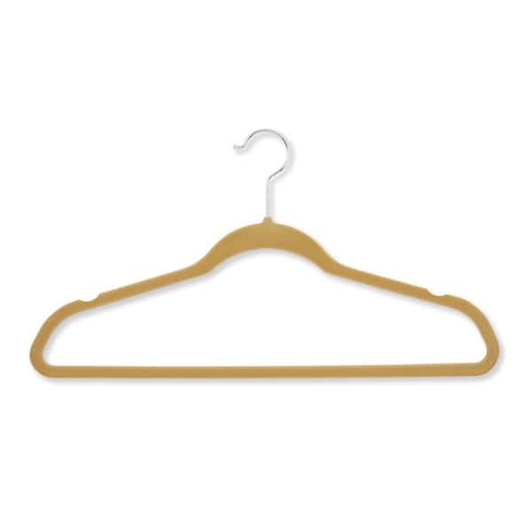 Honey-Can-Do Velvet Touch Tan Suit Hanger (20-Pack)