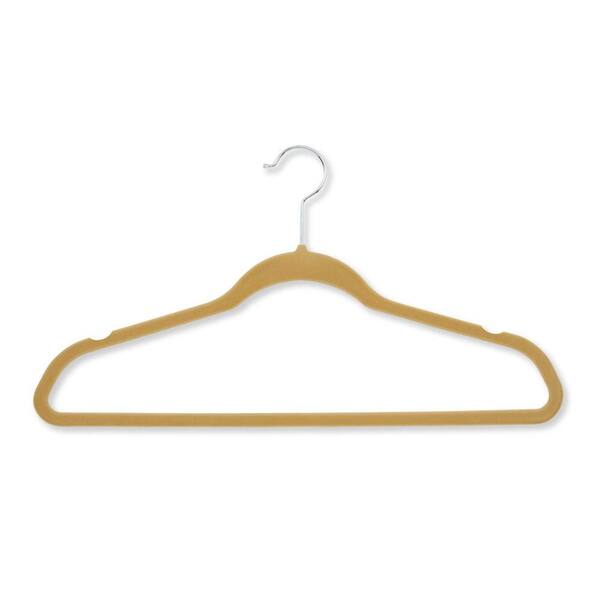 Honey-Can-Do Velvet Touch Tan Suit Hanger (20-Pack)