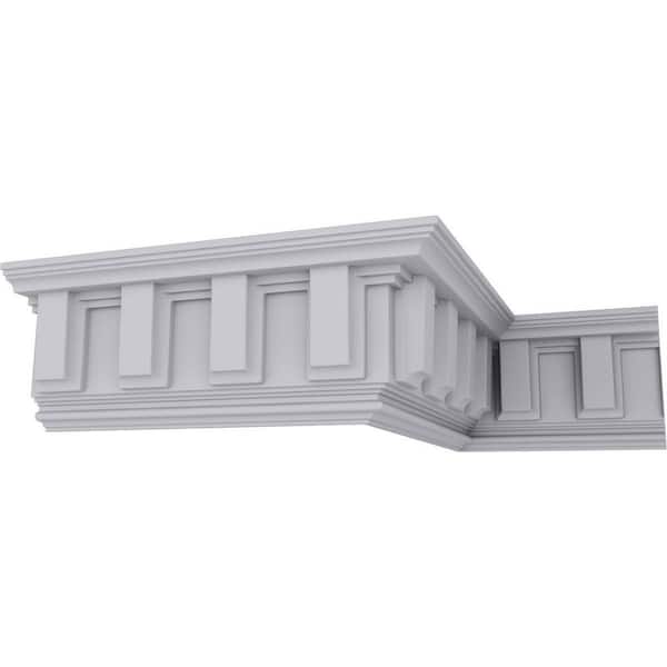 Ekena Millwork SAMPLE - 5 in. x 12 in. x 8-1/2 in. Polyurethane Nouveau Crown Moulding