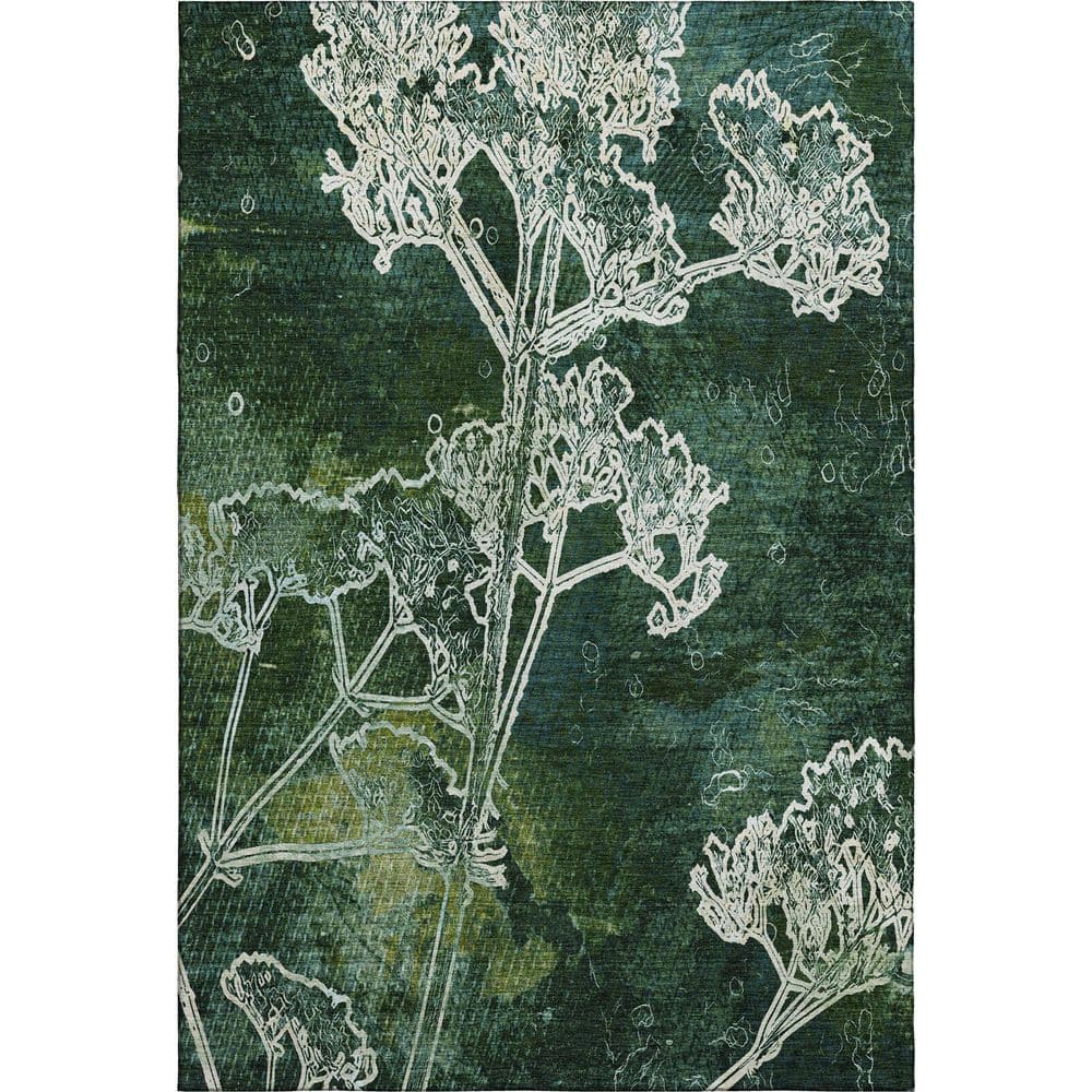 Mayfield Premium Machine Washable Abstract AMF2239 Teal 9 ft. x 12 ft. Area Rug price history on PriceWatchPro