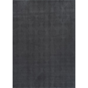 Serenity Dark Gray Solid 4 ft. x 6 ft. Modern Non Skid Soft Indoor Area Rug