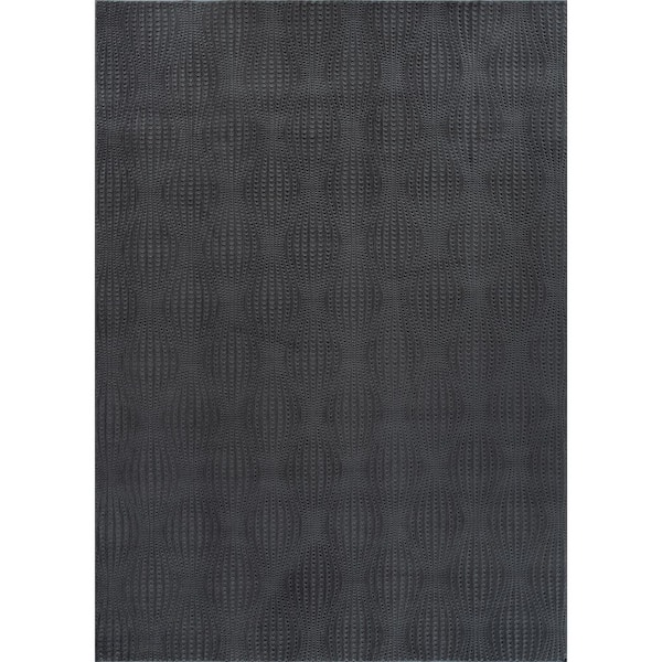 Beverly Rug Serenity Dark Gray Solid 6 ft. x 9 ft. Modern Non Skid Soft Indoor Area Rug