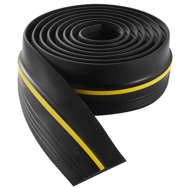 Garage Door Threshold Seal Strip, 9.84 x 9.84 12 ft. Universal Garage Door Bottom Seals with Adhesive, Black