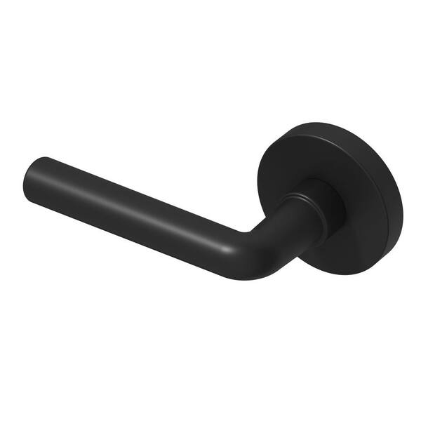 Okun Arc Metal Matte Black Dummy Door Handle with Round Rosette