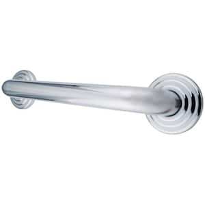 Decorative 18 in. x 1-1/4 in. Grab Bar in Polished Chrome