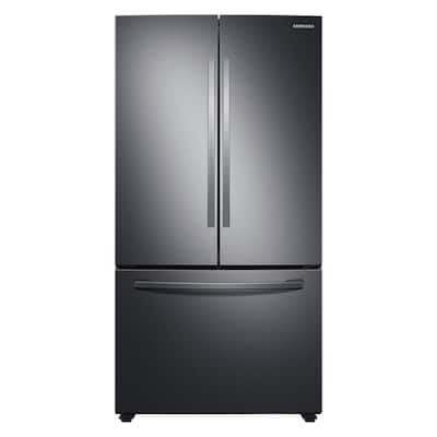 28.2 cu. ft. French Door Refrigerator in Black Stainless Steel with Autofill Water Pitcher