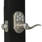 SmartCode Satin Nickel Keypad Electronic Tustin Door Lever Featuring SmartKey Security