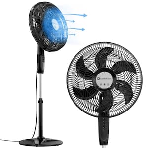 Powr Curve Adjustable 45 in. Oscillating Pedestal Fan with 30% More Airflow