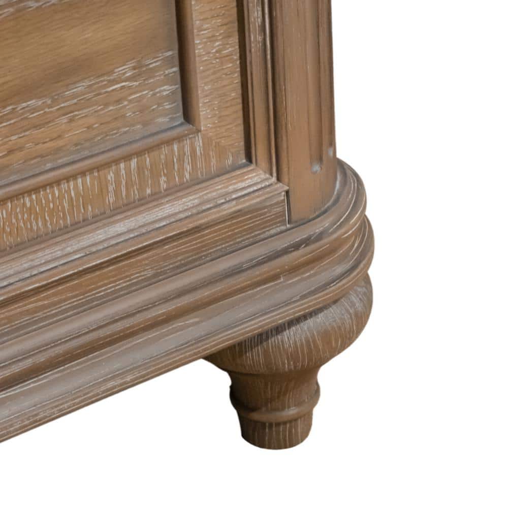 Rustic Oak 64" Farmhouse Dresser with Felt Lined Drawers