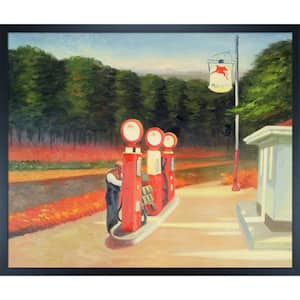 Gas, 1940 by Edward Hopper Studio Black Wood Framed Abstract Oil Painting Art Print 21.5 in. x 25.5 in.