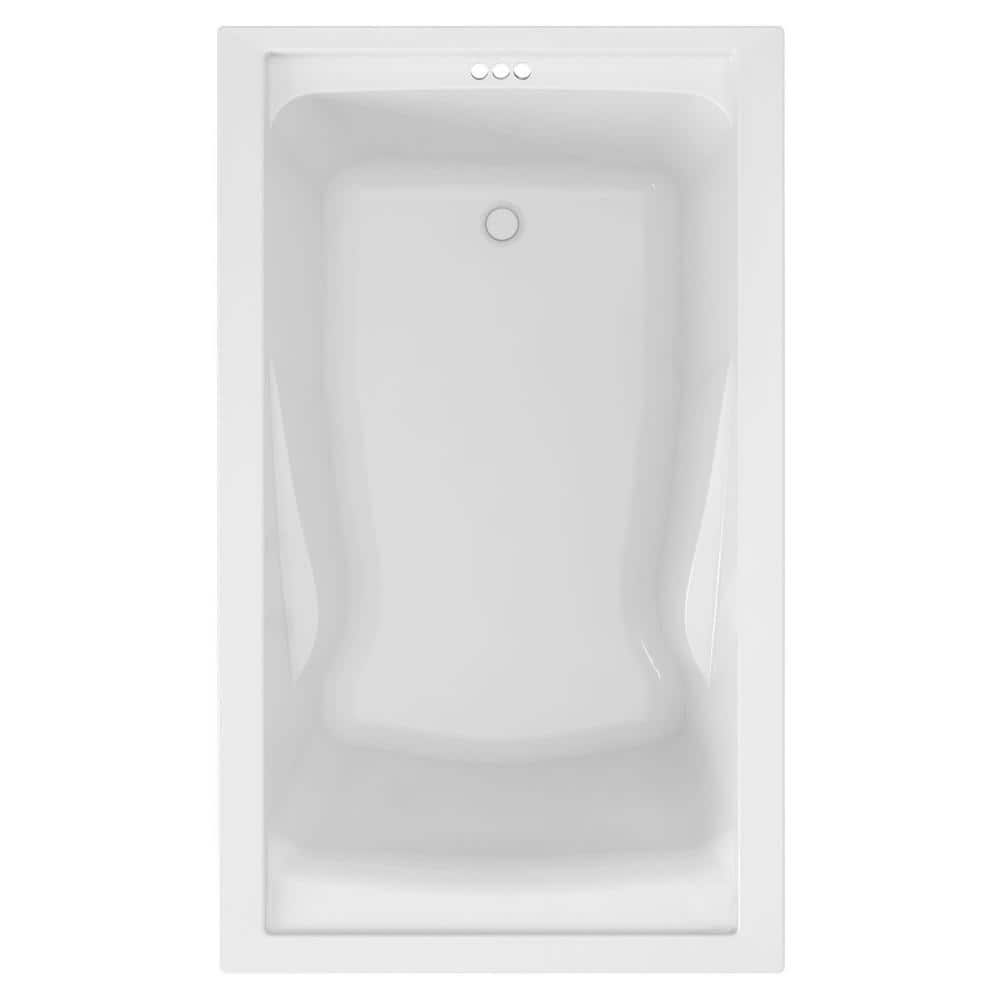 Evolution 60 in. x 32 in. Rectangular Acrylic Soaking Bathtub with Reversible Drain in White price history on PriceWatchPro