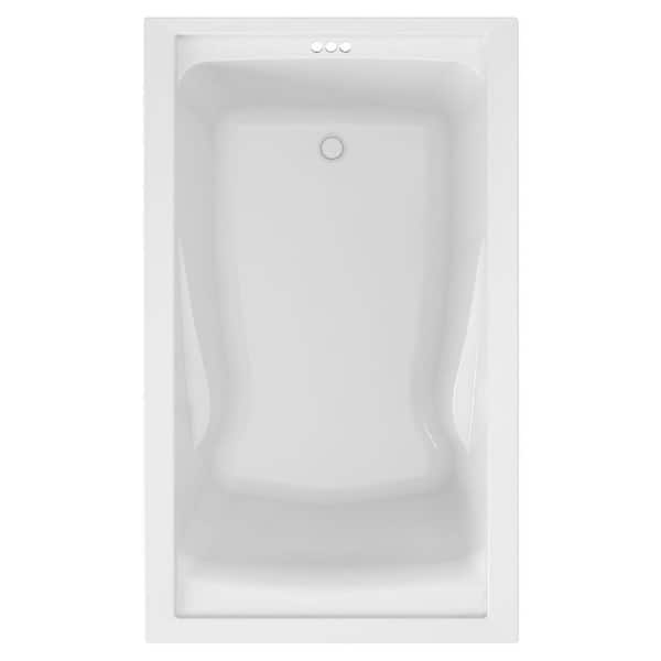 Evolution 60 in. x 32 in. Rectangular Acrylic Soaking Bathtub with Reversible Drain in White