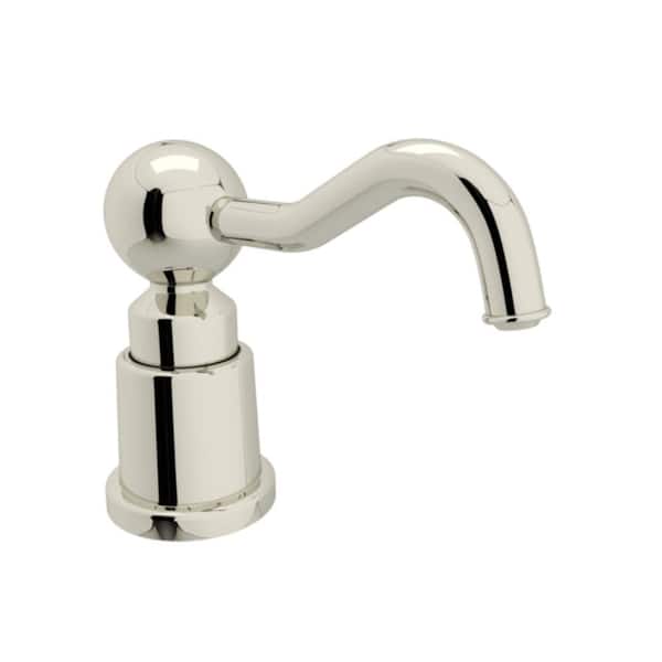ROHL Luxury Italian Soap/Lotion Dispenser with 3.5 in. Reach and 1-Touch System in Polished Nickel