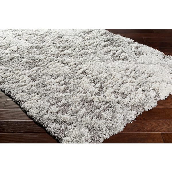 Alta Shag Light Gray Distressed 9 ft. x 12 ft. Indoor Area Rug