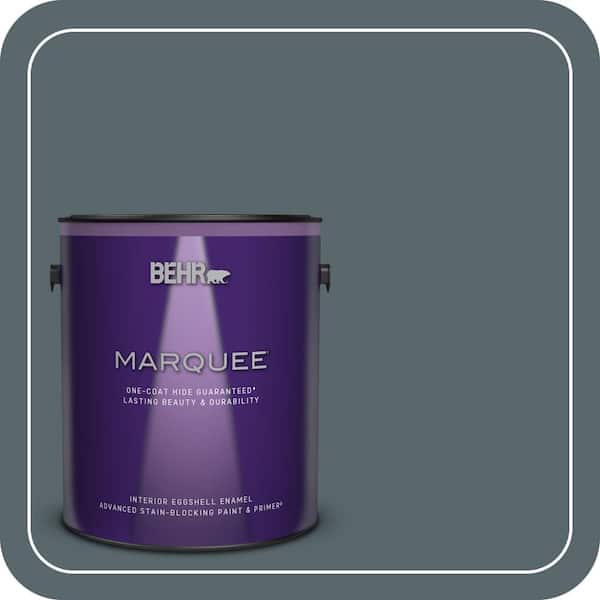 BEHR MARQUEE 1 gal. #N470-6 Whale Gray One-Coat Hide Eggshell Enamel Interior Paint & Primer