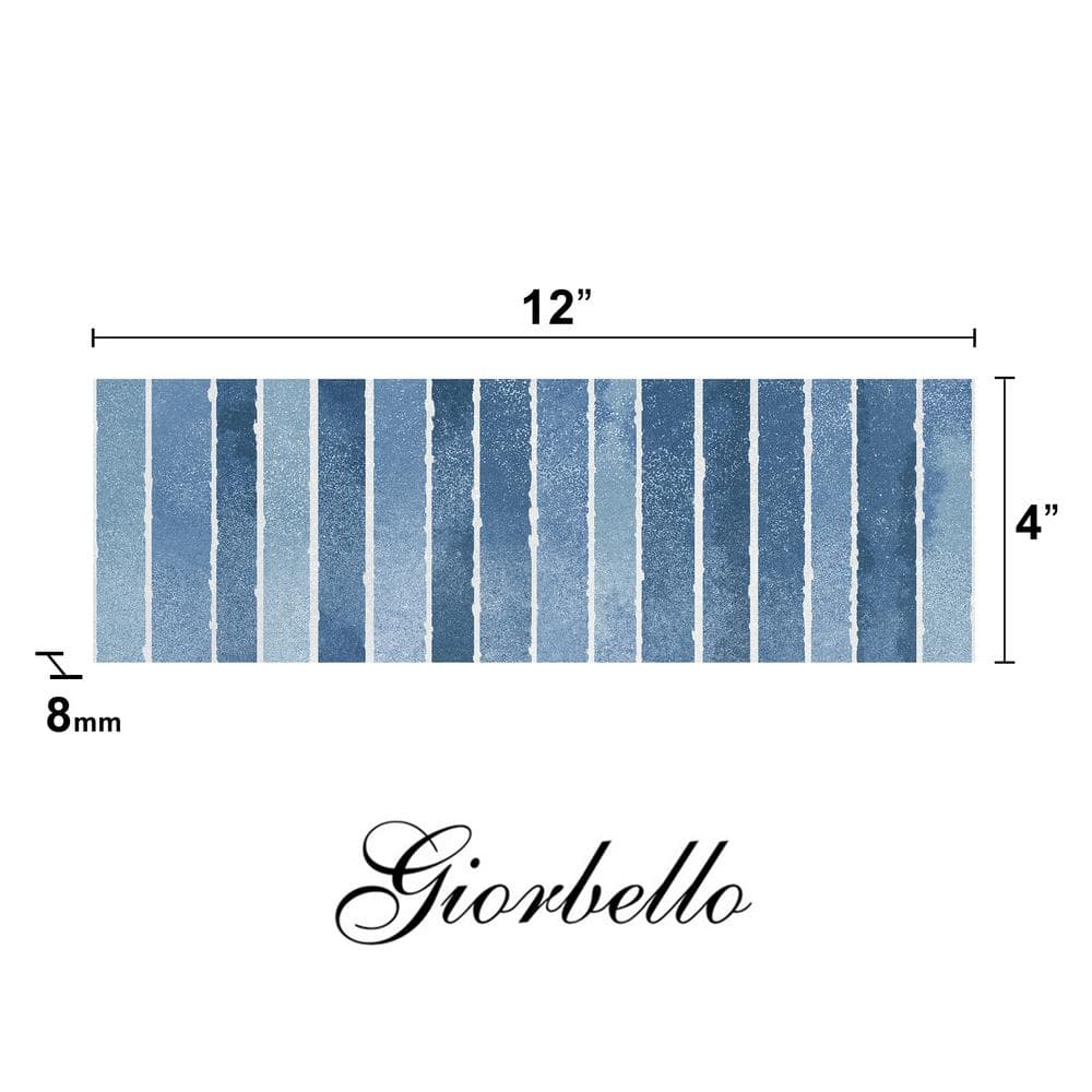 Colorido Blue Ceramic 4" x 12" Glossy Wall Tile