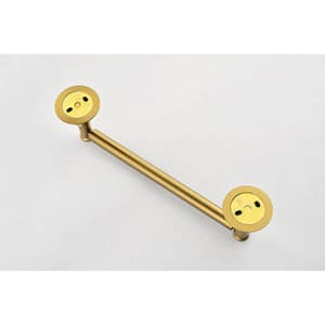 6-Piece Brass Bath Hardware Set with Toilet Paper Holder, Towel Bar Rack, Hand Towel Holder, Towel Hooks in Brushed Gold