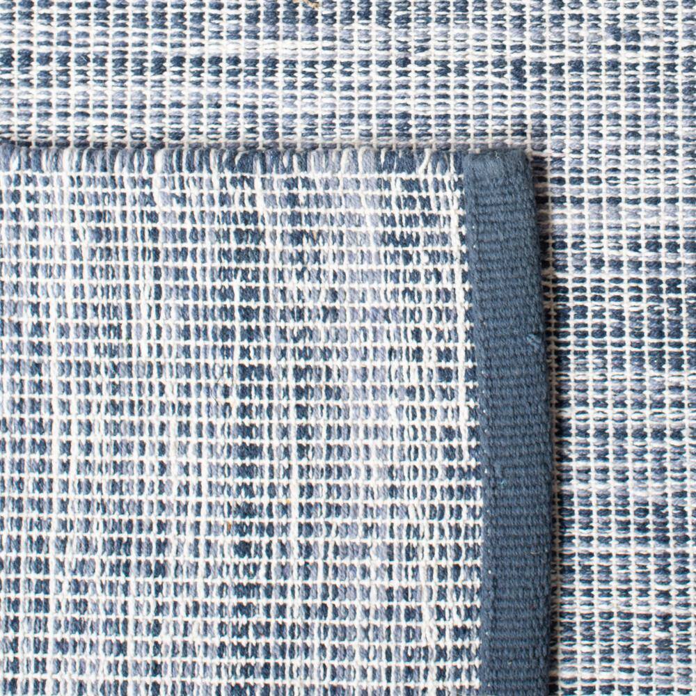 Handwoven Navy Blue Cotton 3' x 5' Reversible Area Rug