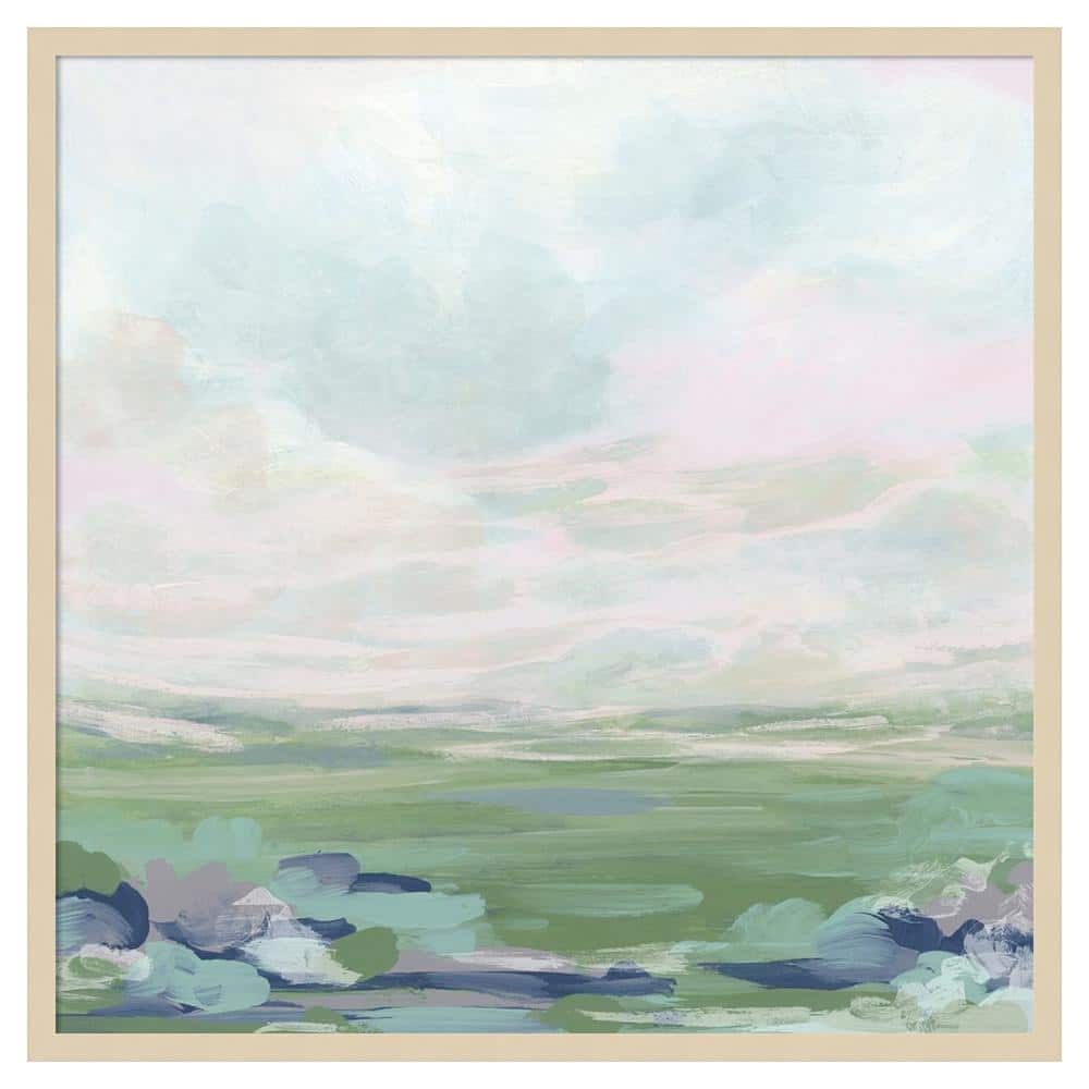 Lavender Scape I Svelte Natural Framed Graphic Art Print